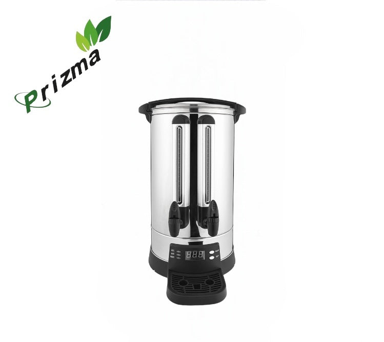 Prizma Digitaler Samowar aus Edelstahl – Vorderansicht, 8–20 Liter
