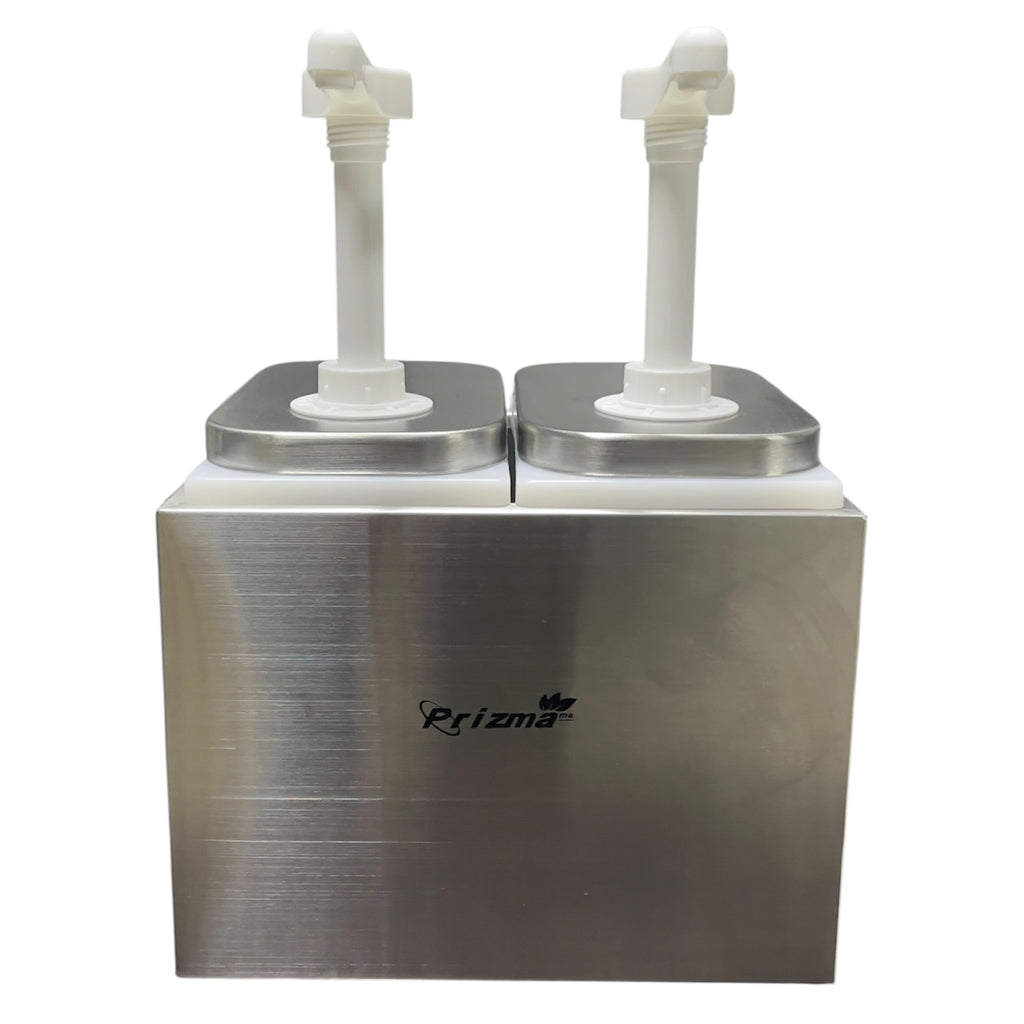 Saucenspender - 2x 2 Liter - inkl. Edelstahlgestell