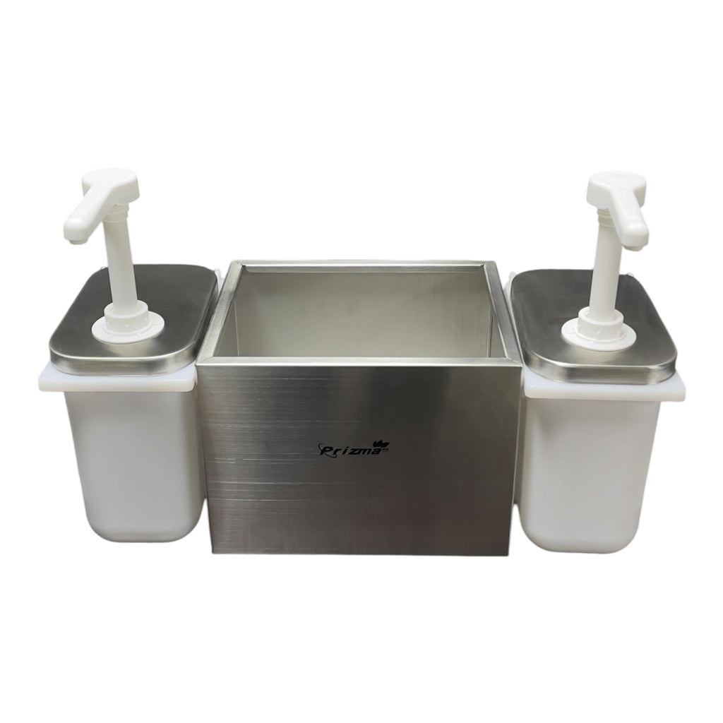 Saucenspender - 2x 2 Liter - inkl. Edelstahlgestell