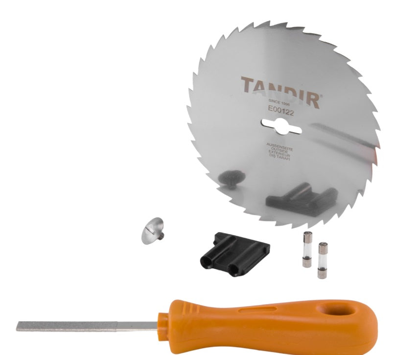 TANDIR® | Dönerschneider II 120 - inkl. 2 Messer, Schleifstein, Kabel & Tischnetzteil